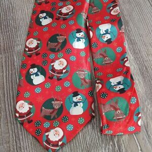 Christmas Necktie Christmas Party Fun Christmas Theme Print Tie Santa etc NEW
